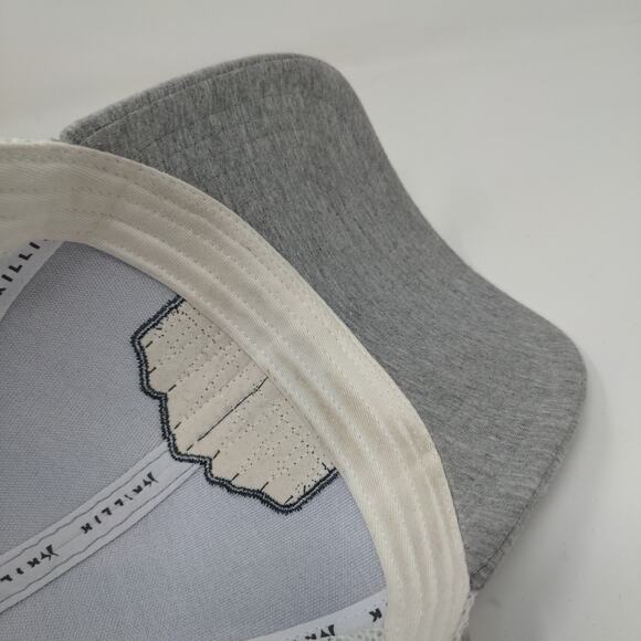 RARE SAMPLE Killik Snapback Mesh Back Hat Embroidered Logo Spell Out Gray White - Picture 9 of 10